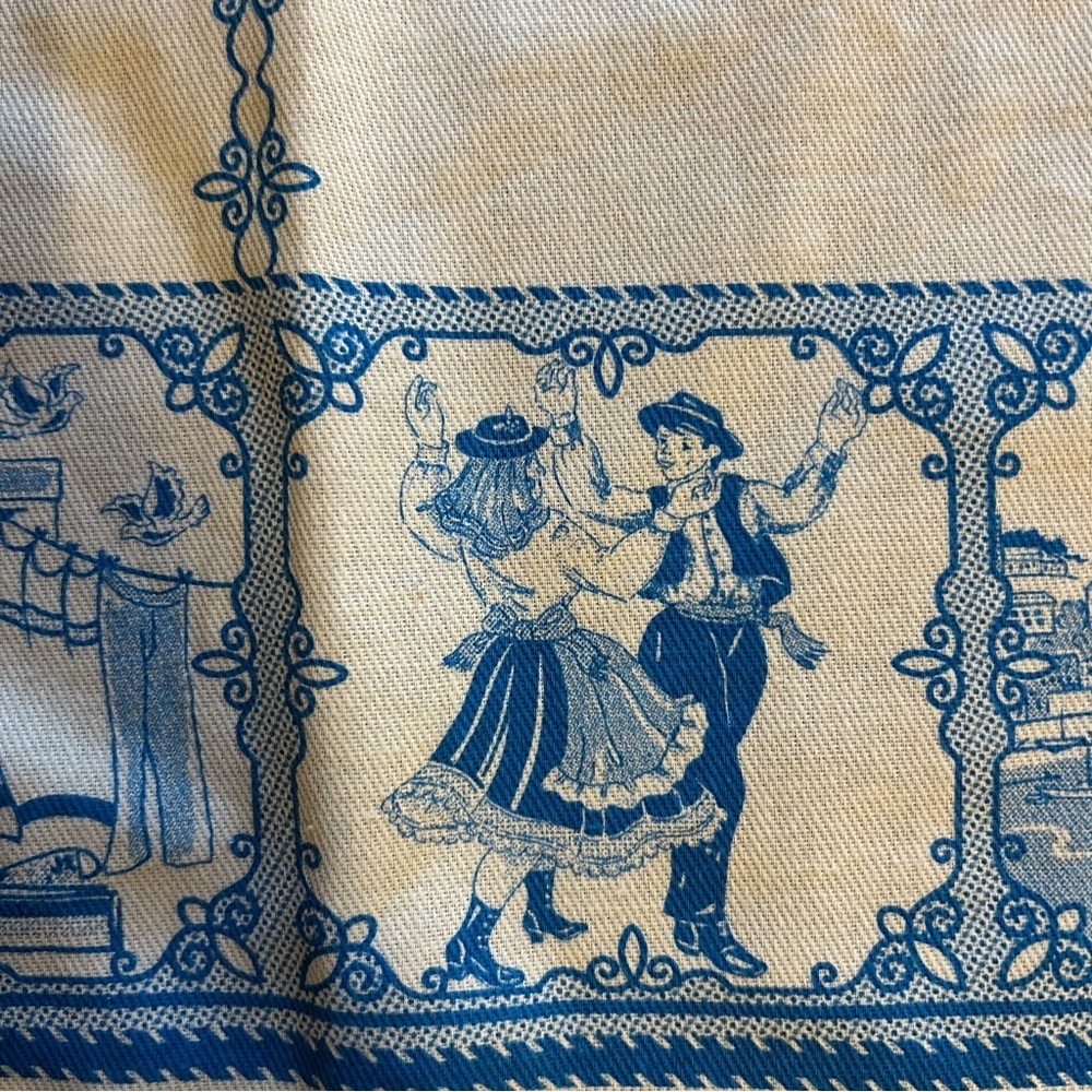 Portugal Tea Kitchen Towel Rooster Folk Art Colorful 27”x 28" Embroidered - Picture 4 of 10